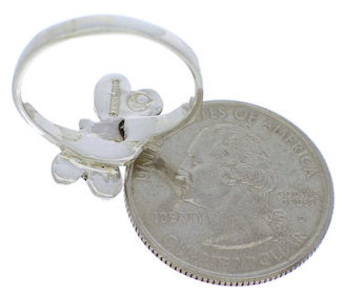 Silver Dragonfly Turquoise Southwestern Ring Size 6-3/4 FX22661